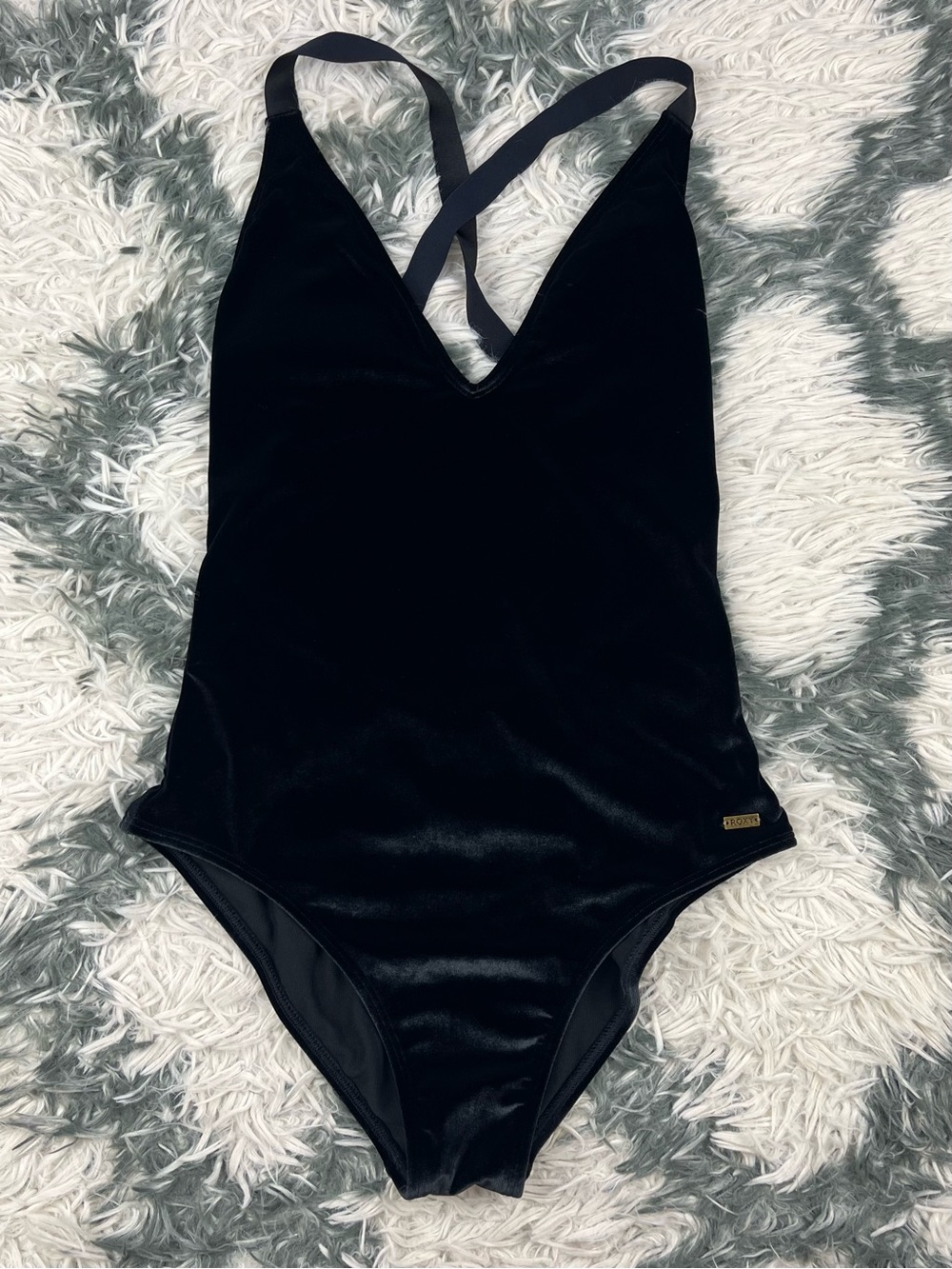Roxy Women's Black Western Escape Velvet One Piece Swimsuit Size Small